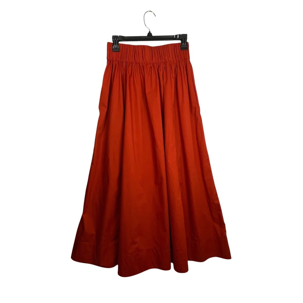 Abercrombie & Fitch Small Tomato Red Maxi Skirt Holiday Party Cottagecore